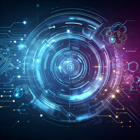 Abstract technology background. Futuristic interface. Vector illustration eps10の素材