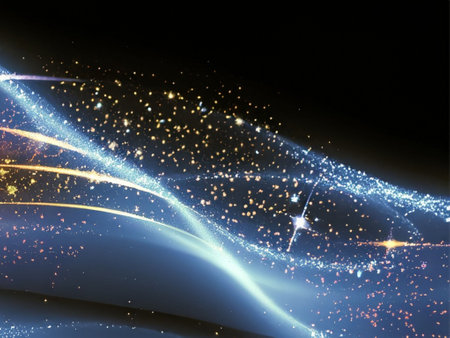 Futuristic technology wave background design with lights and space for textの素材