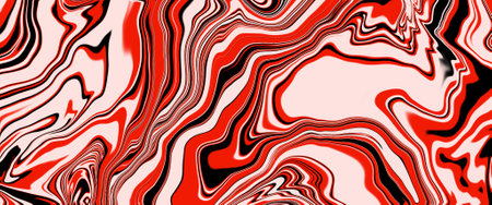 Marble texture abstract background. Marbling pattern. Vector illustration. Red and black colors.の写真素材