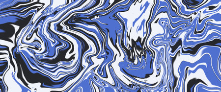 Marbled blue abstract background. Liquid marble pattern. Vector illustration.の写真素材
