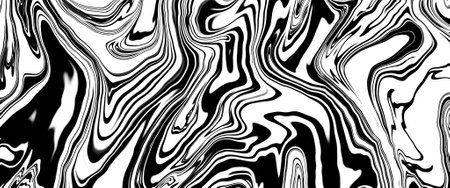 Black and white liquid texture. Liquid marble pattern. Vector illustration.の写真素材