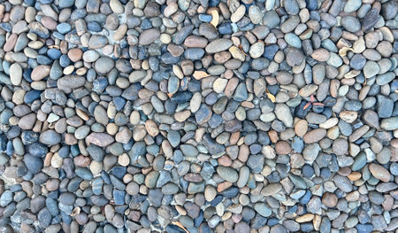 Pebble stone background texture for interior exterior decoration and industrial construction concept design.の写真素材