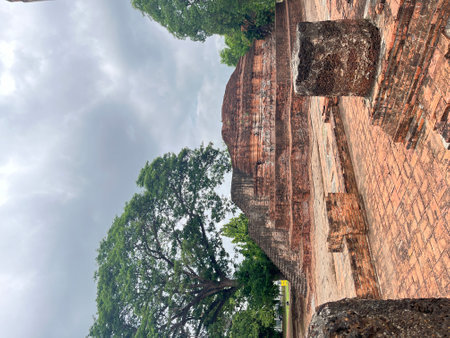Wat Mahathat in Ayutthaya Historical Park, Thailandの写真素材