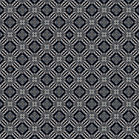 Seamless indigo dye pattern. Traditional indigo dye texture. Textile patchwork background.の写真素材