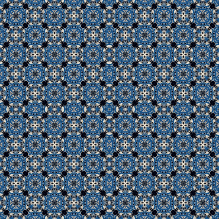 Seamless abstract pattern, symmetrical background based on repetitive simple forms.の写真素材