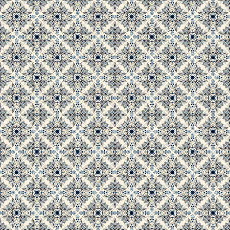 Seamless pattern illustration in traditional style - like Portuguese tiles.の写真素材