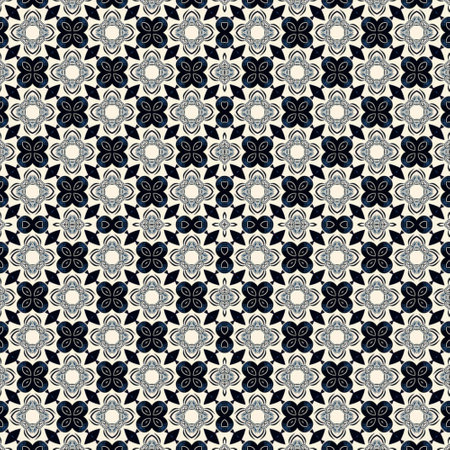 Seamless pattern with decorative elements. Hand drawn background. Vector illustration.の写真素材