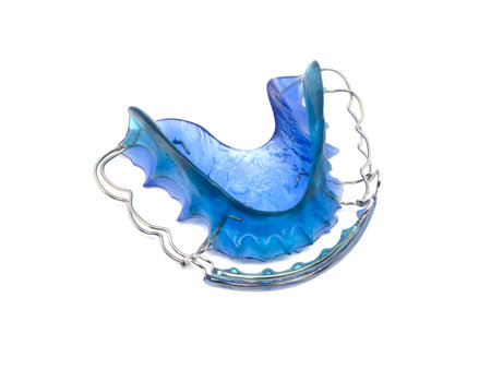 Retainer blue on a white background, isolated