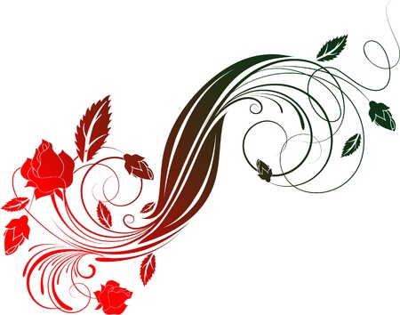 Abstract floral design elementのイラスト素材