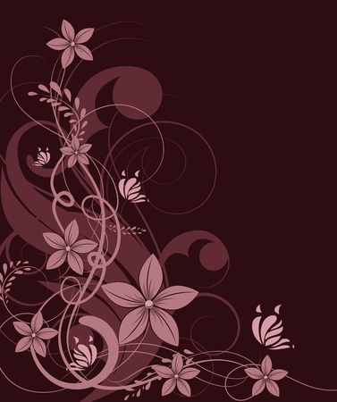 Abstract floral backgroundのイラスト素材