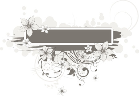 Abstract floral banner for design.のイラスト素材