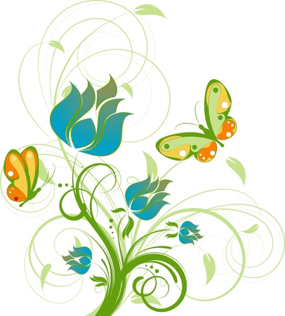 Floral backgroundのイラスト素材