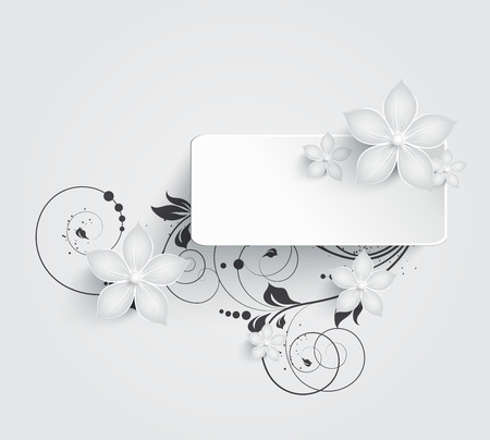 Abstract floral banner for designのイラスト素材