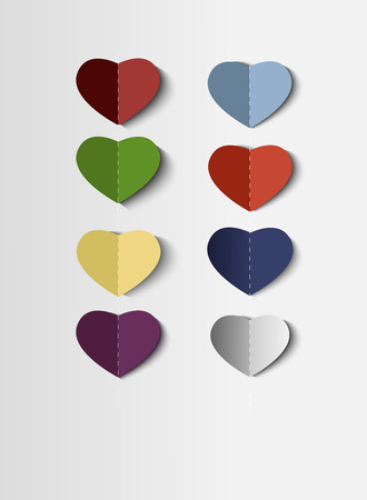 Abstract paper hear for St.Valentine Dayのイラスト素材