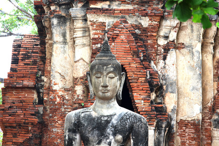 Beautiful Ayutthaya temples in Thailand.の写真素材