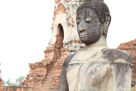 Beautiful Ayutthaya temples in Thailand.の写真素材