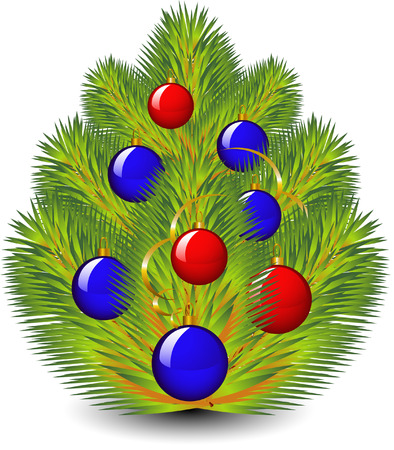 Vector Christmas tree. Isolated on white. EPS 8のイラスト素材