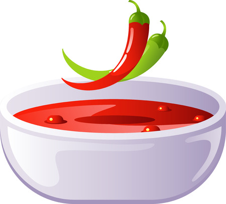 Spicy chili soupのイラスト素材