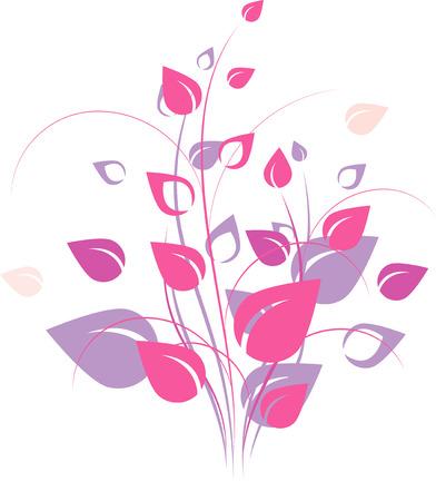 Floral design element over white.のイラスト素材