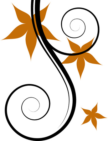   floral design element over white. のイラスト素材
