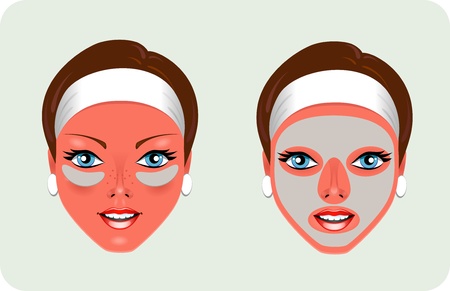 Facial Rejuvenation (mask).のイラスト素材