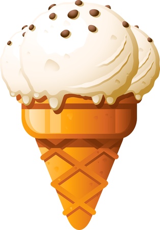Ice cream isolated over white. EPS 8のイラスト素材