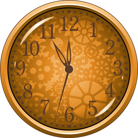 Vector clock isolated over white. EPS 8のイラスト素材