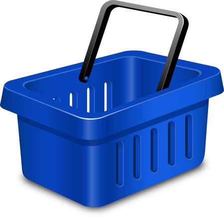 Basket shopping over white. EPS 10のイラスト素材