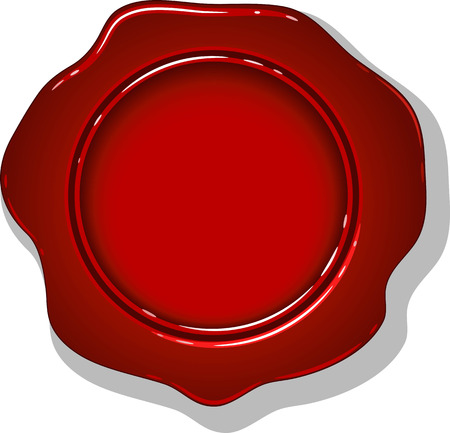 Blank wax seal. Vector illustration on white background.のイラスト素材