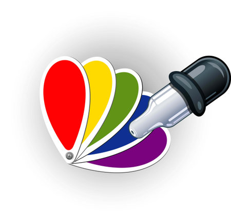 Color palette and pipette. Vector illustration. eps 10のイラスト素材