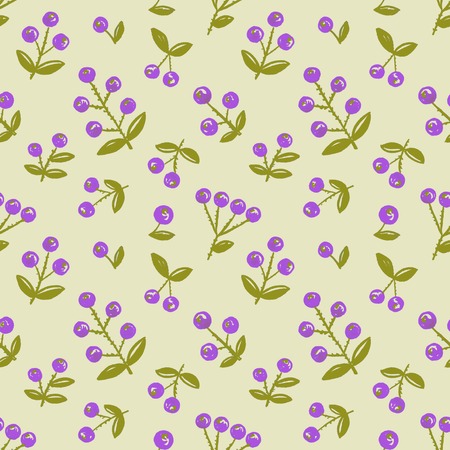 Seamless hand-drawn berry backgroundの写真素材