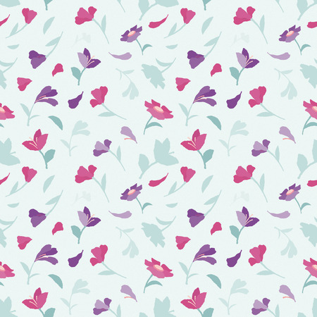 Seamless summer pattern with flowersの写真素材