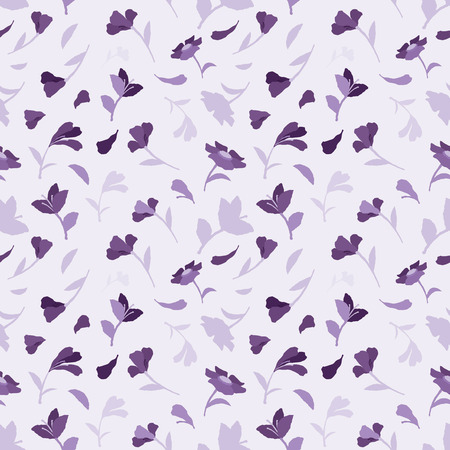 Purple seamless summer pattern with flowersの写真素材