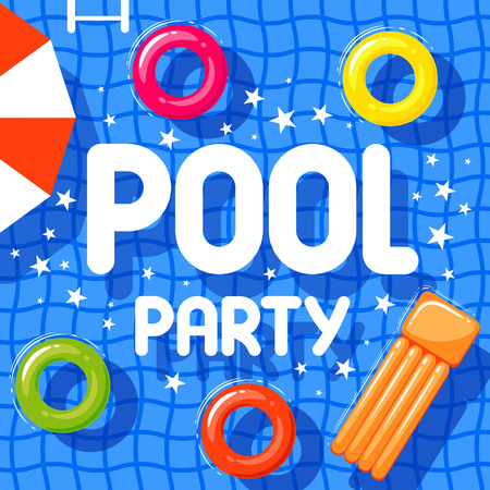 Announcement of a beach party. Vector Image. Eps 10のイラスト素材