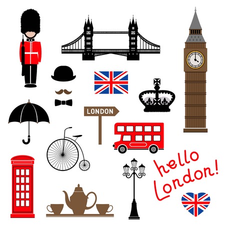 London city. Collection of themed vector clip-art. Eps 10のイラスト素材