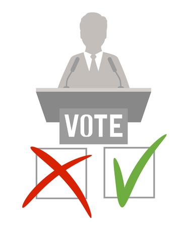Candidate in the election. Vector illustration. Isolated. Eps 10のイラスト素材