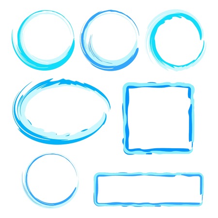 Collection of abstract water frames for design. Eps 10のイラスト素材