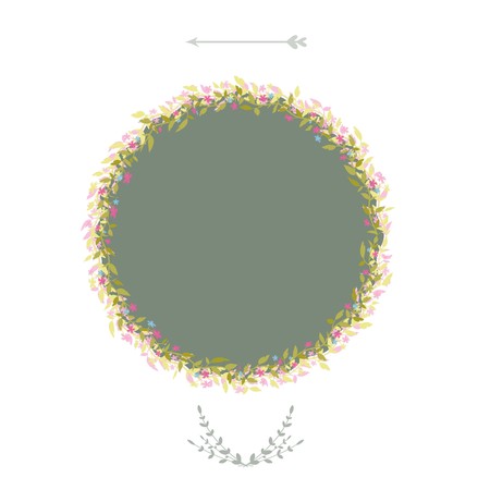 Floral frame with background. Vintage vector design elements. Eps 10のイラスト素材