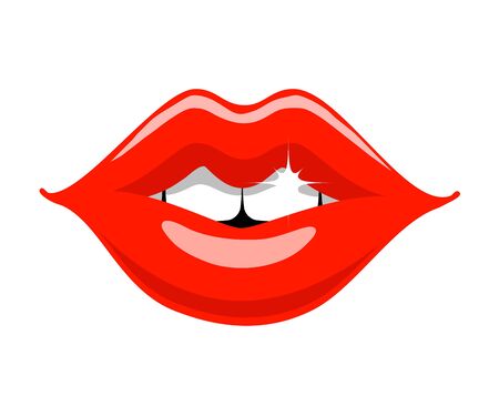 lips. Vector image on white background.のイラスト素材
