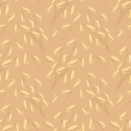 Seamless beige pattern element with oats.の写真素材