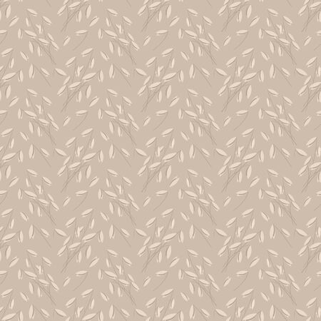 Seamless beige pattern element with oats.の写真素材