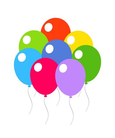 Colored festive balloons on a white background. Eps 10のイラスト素材
