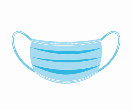 Vector icon depicting a medical protective mask.のイラスト素材