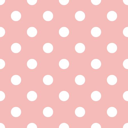 Pink and white polka dot seamless pattern. Only jpegの写真素材