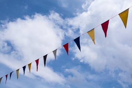 Flag adorns of festivalの写真素材
