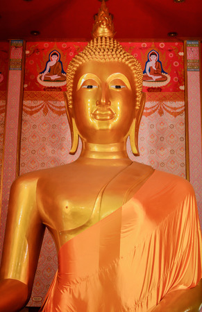 Buddha statue is gold and big of faith for Thailandの写真素材