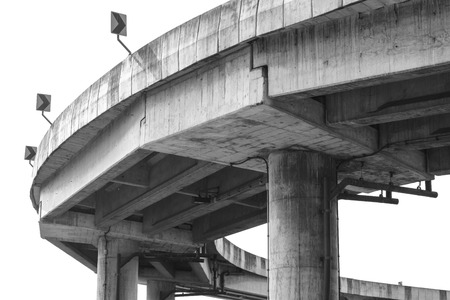  Elevated highway curves at Bangkok in the Thailandの写真素材