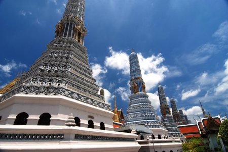 Wat Phra Kaew.Another perspective shot at close range with Nelson's arrest.の写真素材