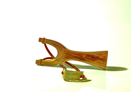 Slingshot is used to shoot. In childhood.の写真素材