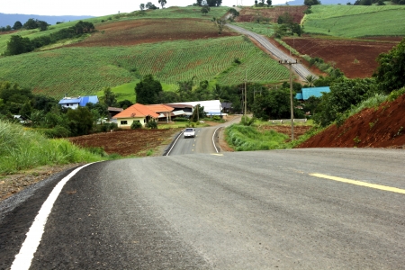 Compound in the village of Thailand. The main occupation is agriculture.の写真素材